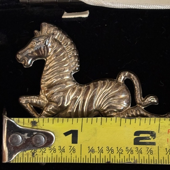 Waterfall vintage sterling silver brooche / pin zebra - Picture 6 of 6